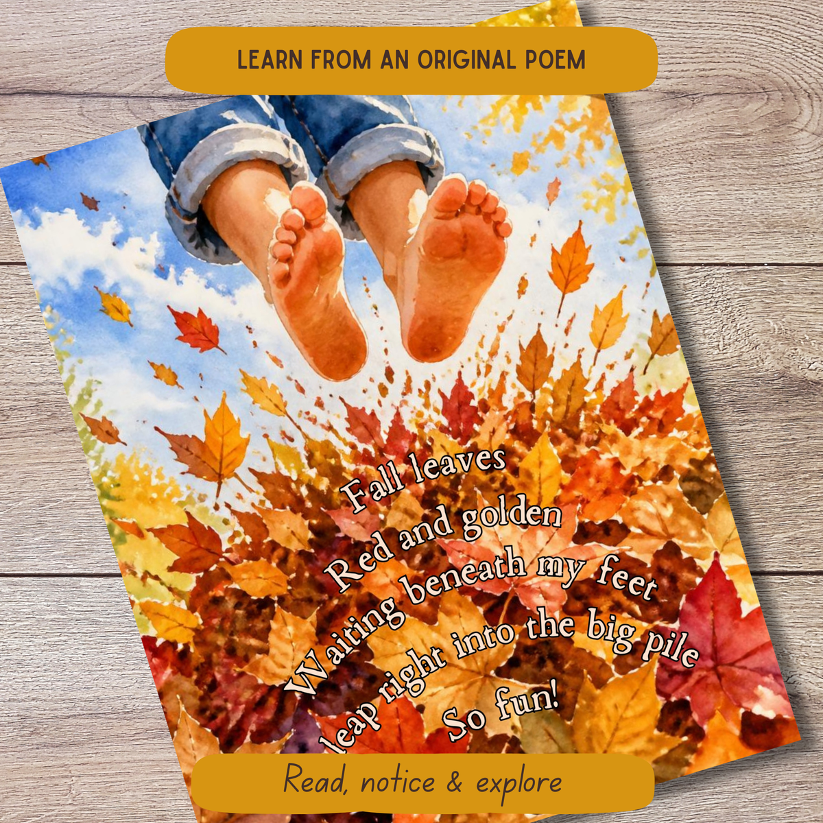Fall Cinquain Poetry Curriculum - Syllable and Didactic