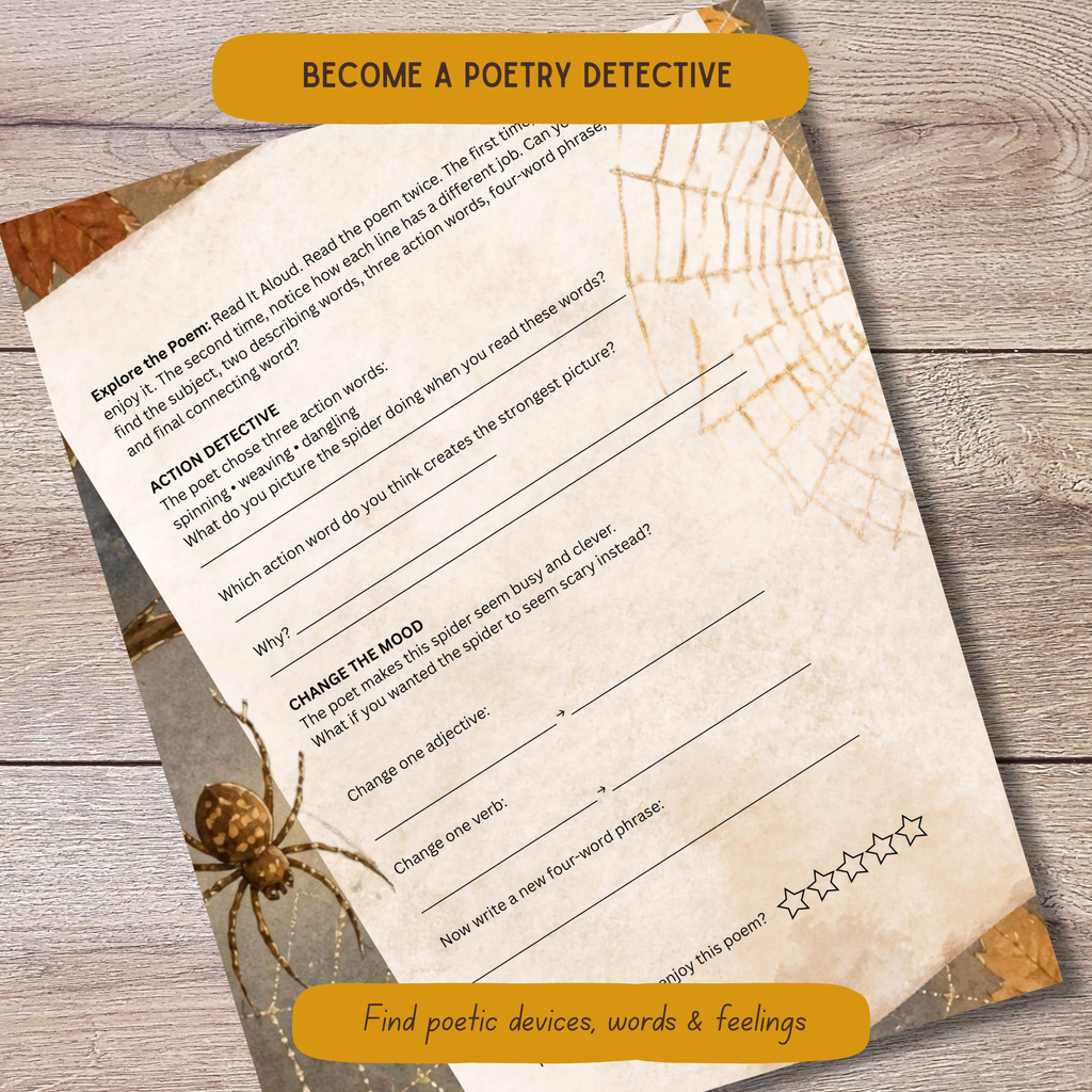 Fall Cinquain Poetry Curriculum - Syllable and Didactic