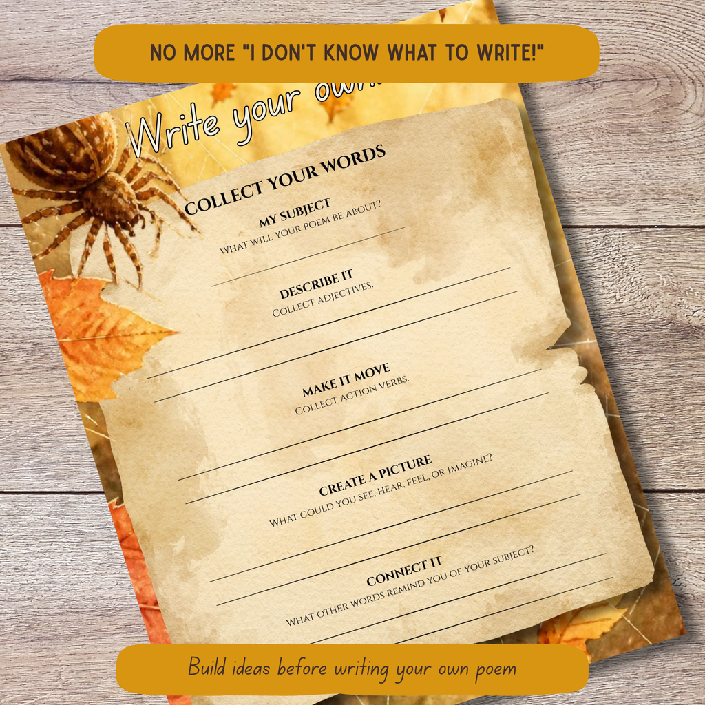 Fall Cinquain Poetry Curriculum - Syllable and Didactic