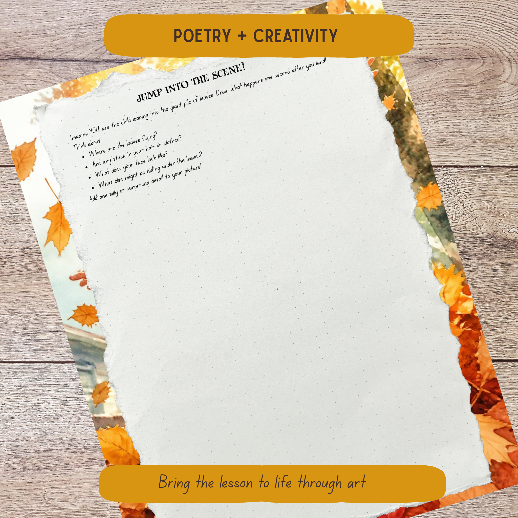 Fall Cinquain Poetry Curriculum - Syllable and Didactic
