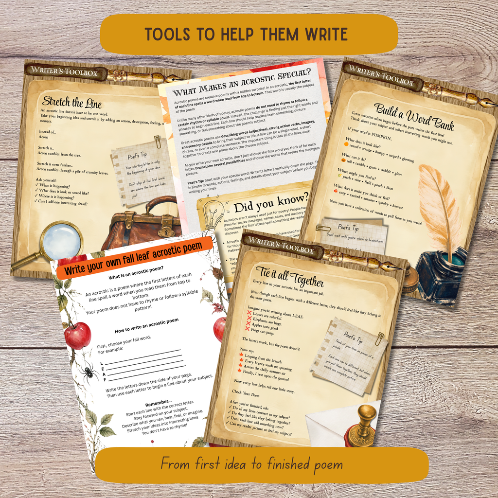 Fall Acrostic Poetry Curriculum