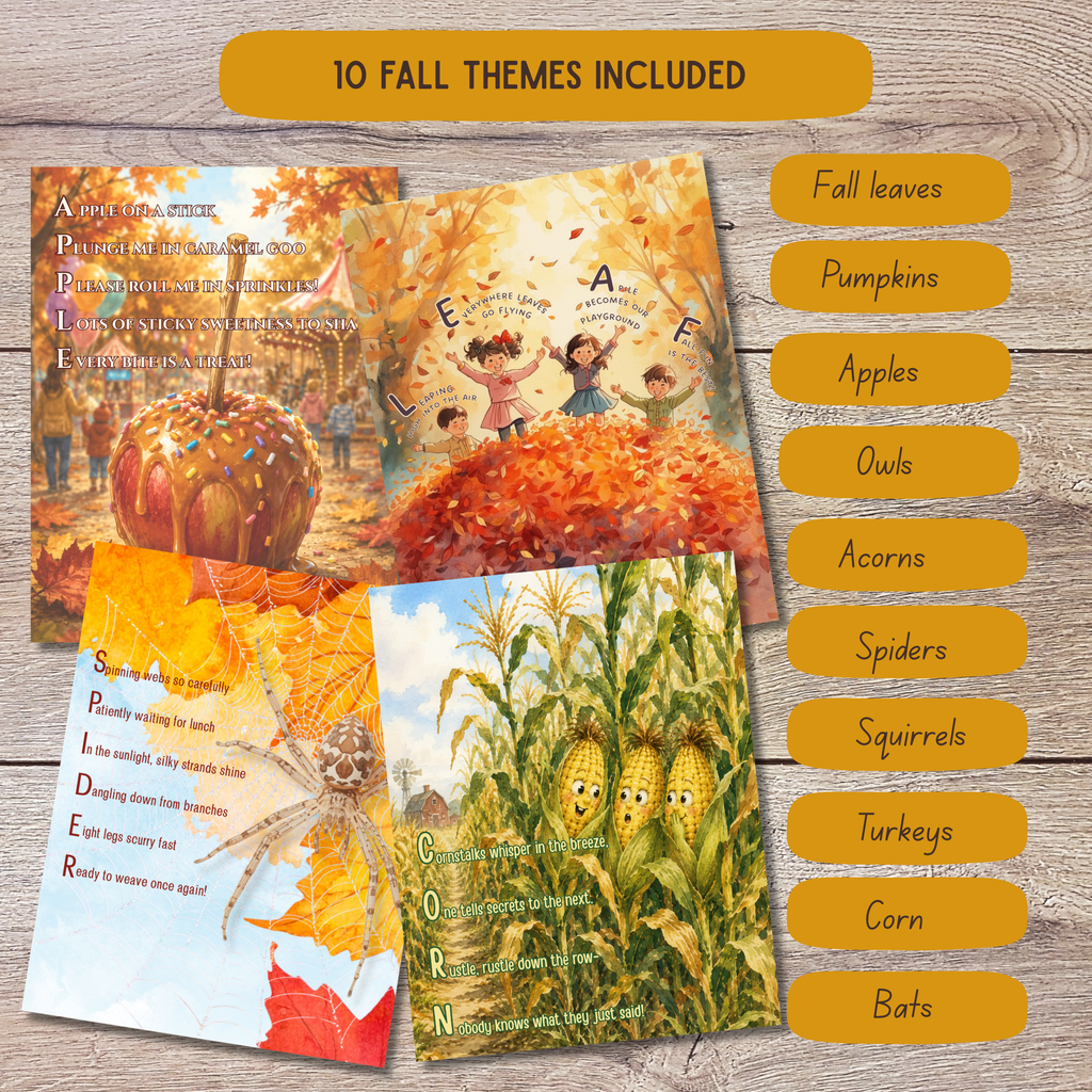 Fall Acrostic Poetry Curriculum