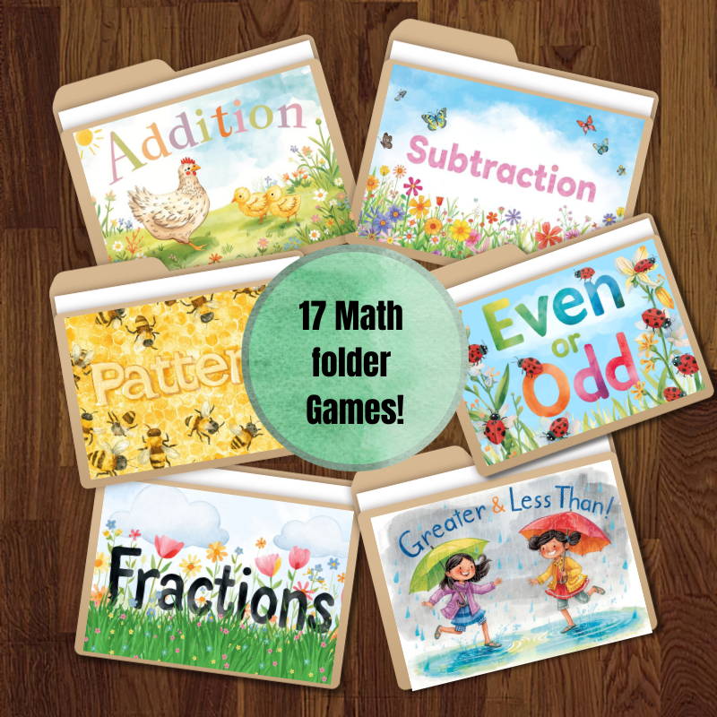 Spring Math Folder Games (K–2)
