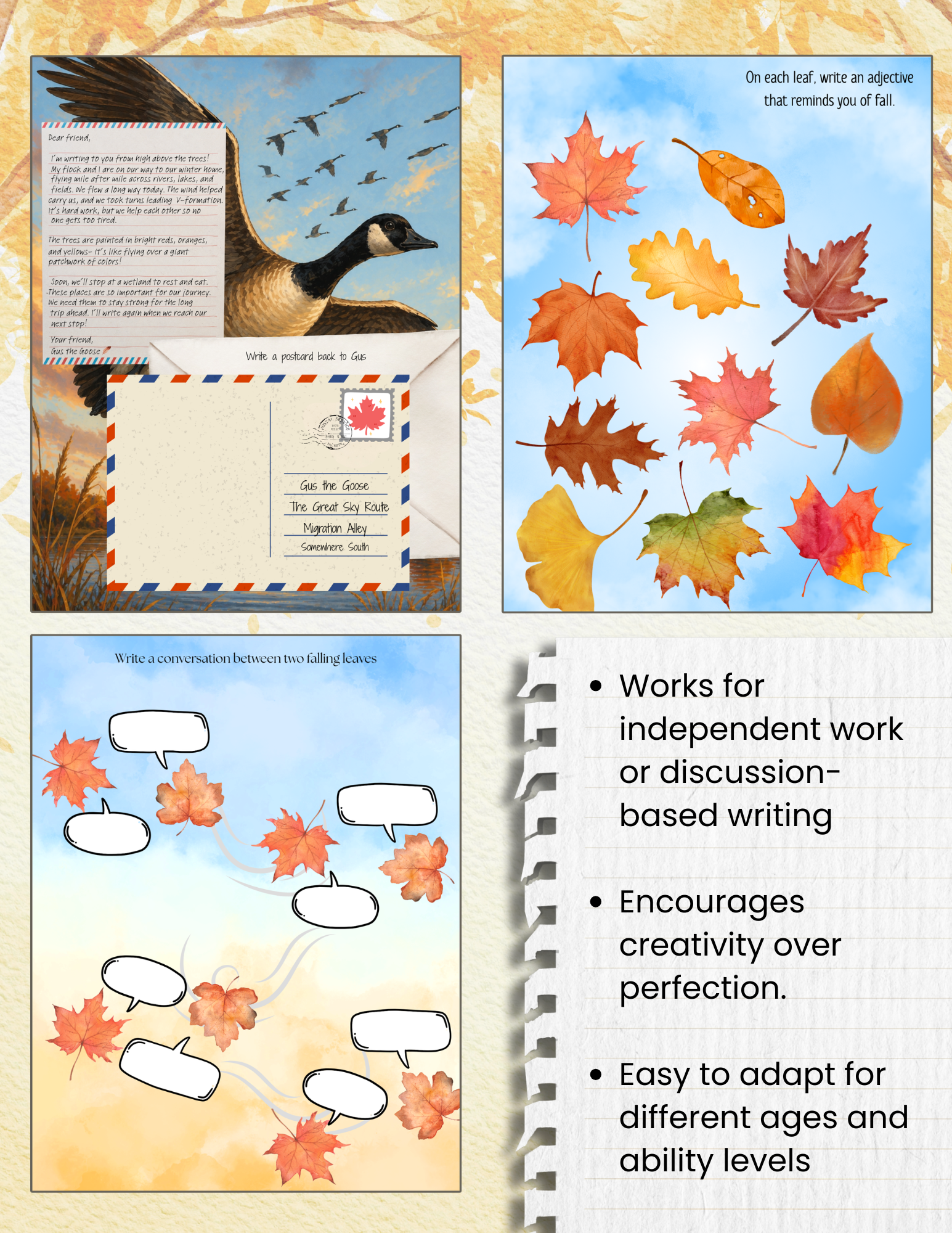 Fall Creative Writing Journal