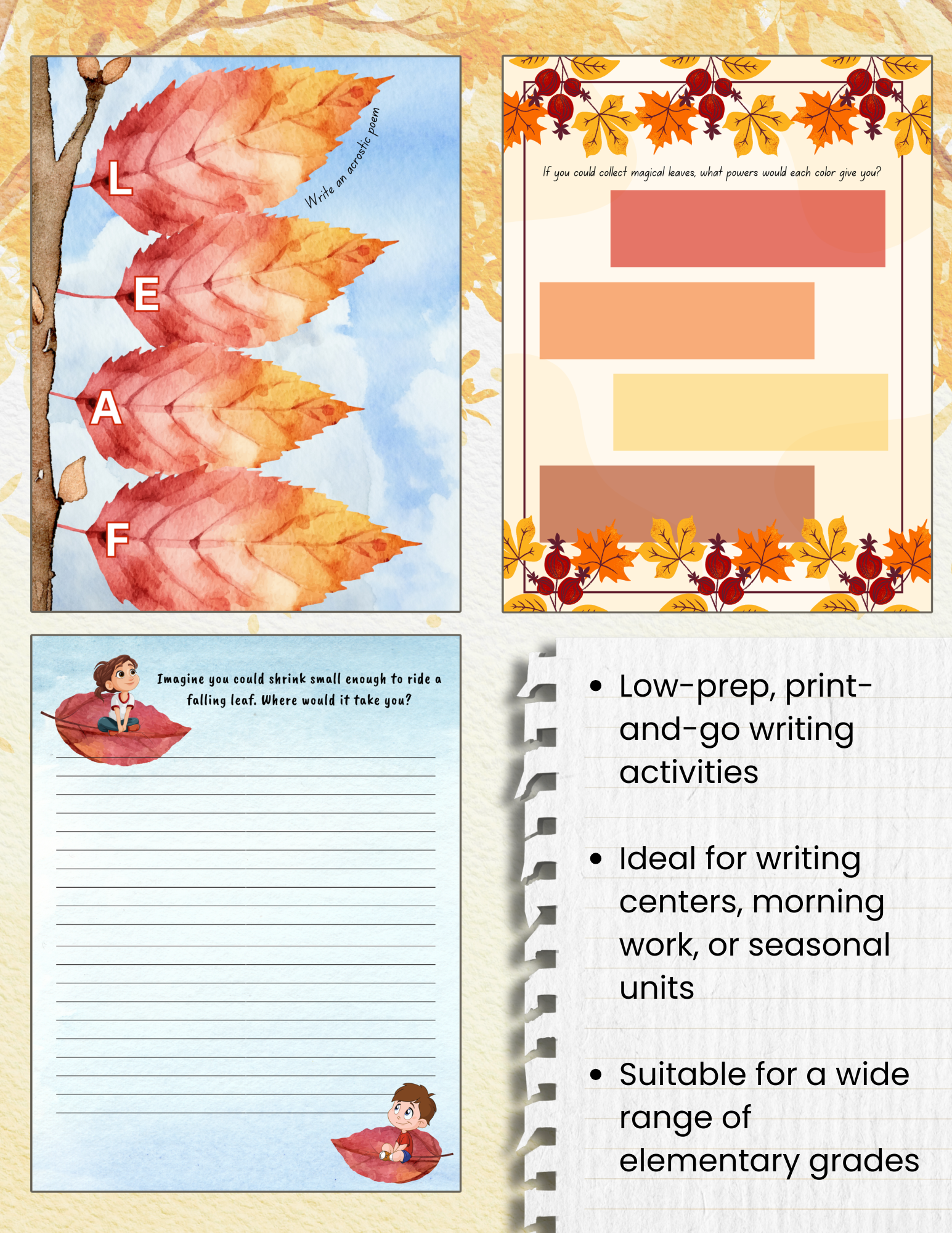 Fall Creative Writing Journal