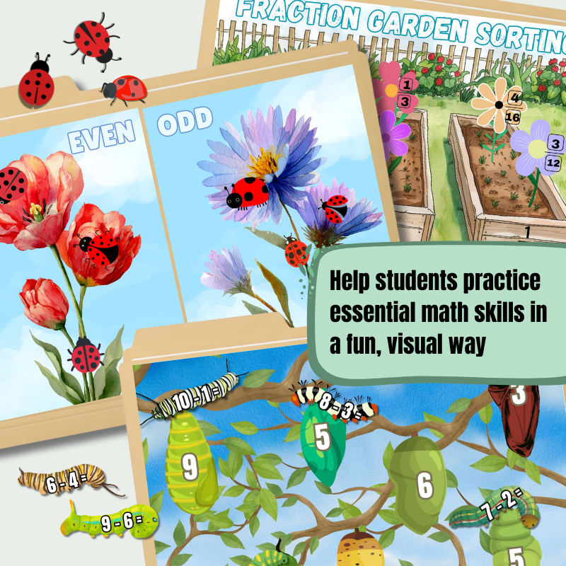 Spring Math Folder Games (K–2)