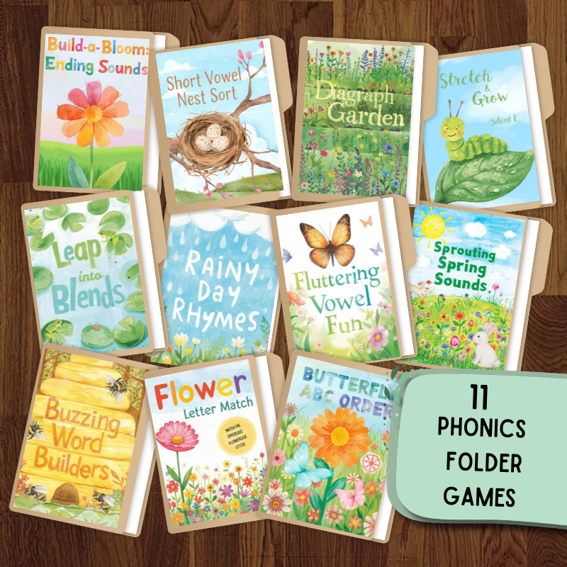 Spring Phonics Folder Games (K–2)