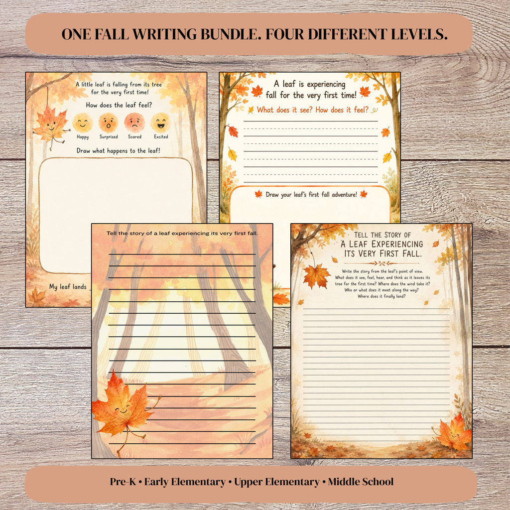 Fall Creative Writing Journal Bundle - All 4 Levels