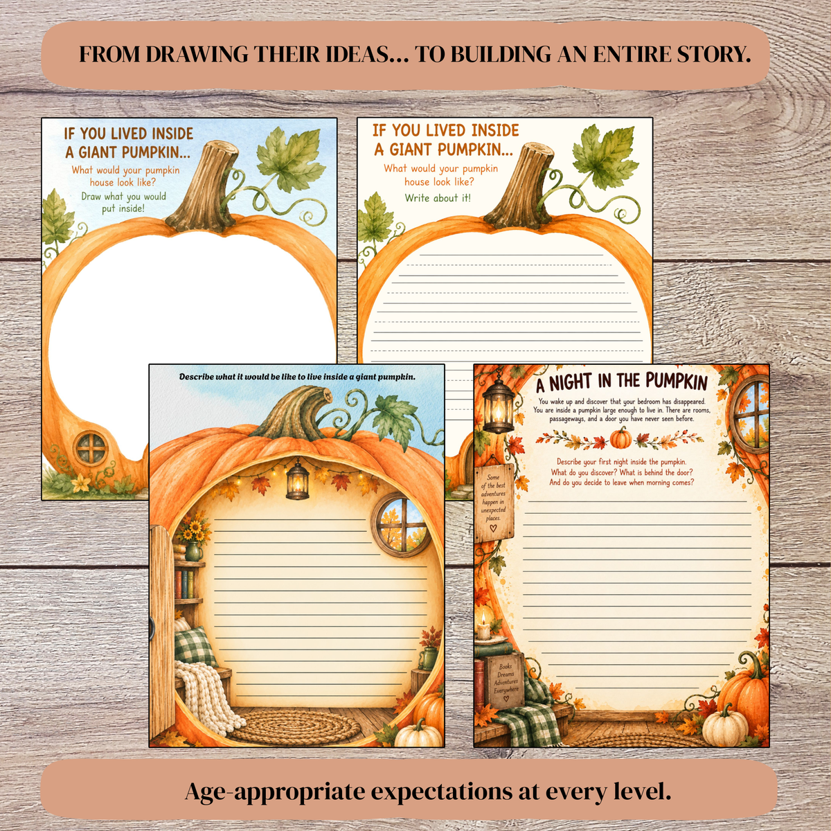 Fall Creative Writing Journal Bundle - All 4 Levels