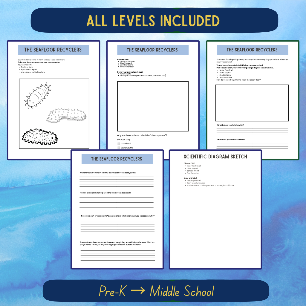 Aquatic Journal Bundle All Levels (Pre-K–Middle School)