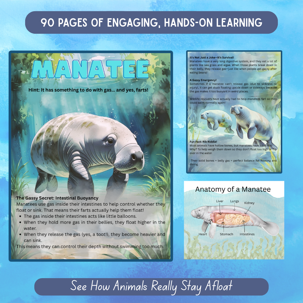 Buoyancy Through Animals | 90-Page Printable Science Unit