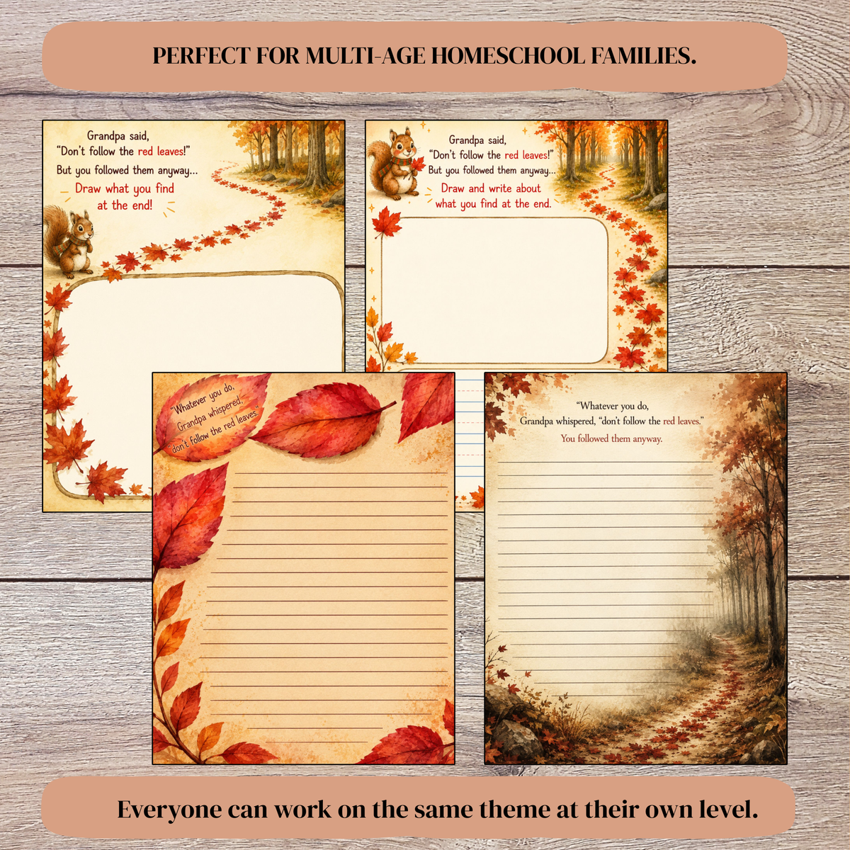Fall Creative Writing Journal Bundle - All 4 Levels