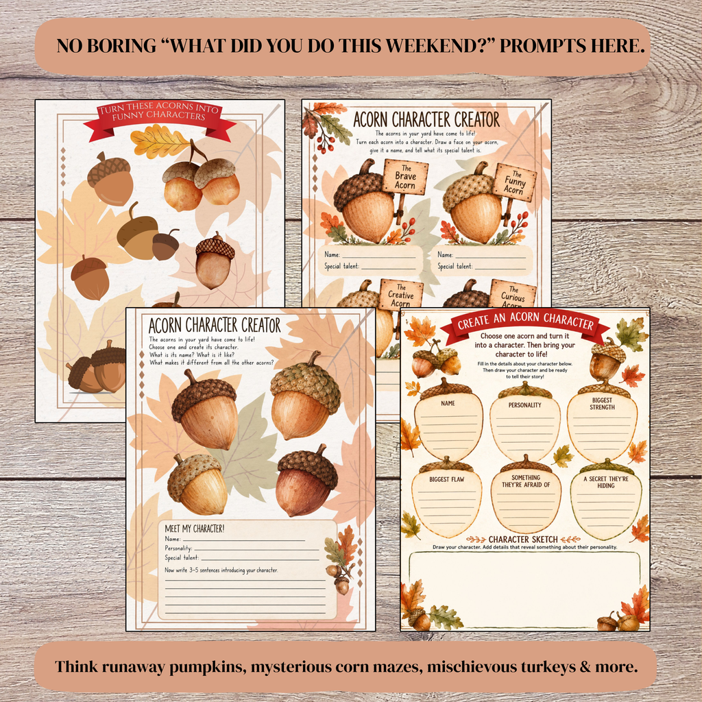 Fall Creative Writing Journal Bundle - All 4 Levels